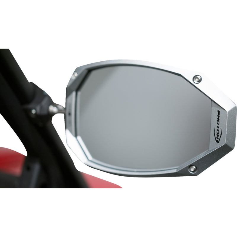 SEIZMIK 0640-1487 56-18109 Photon Mirror Mirrors - Photon - Side View - Oval - Black/Silver - Polaris Pro Fit/Can Am Profiled ROPS - Pair