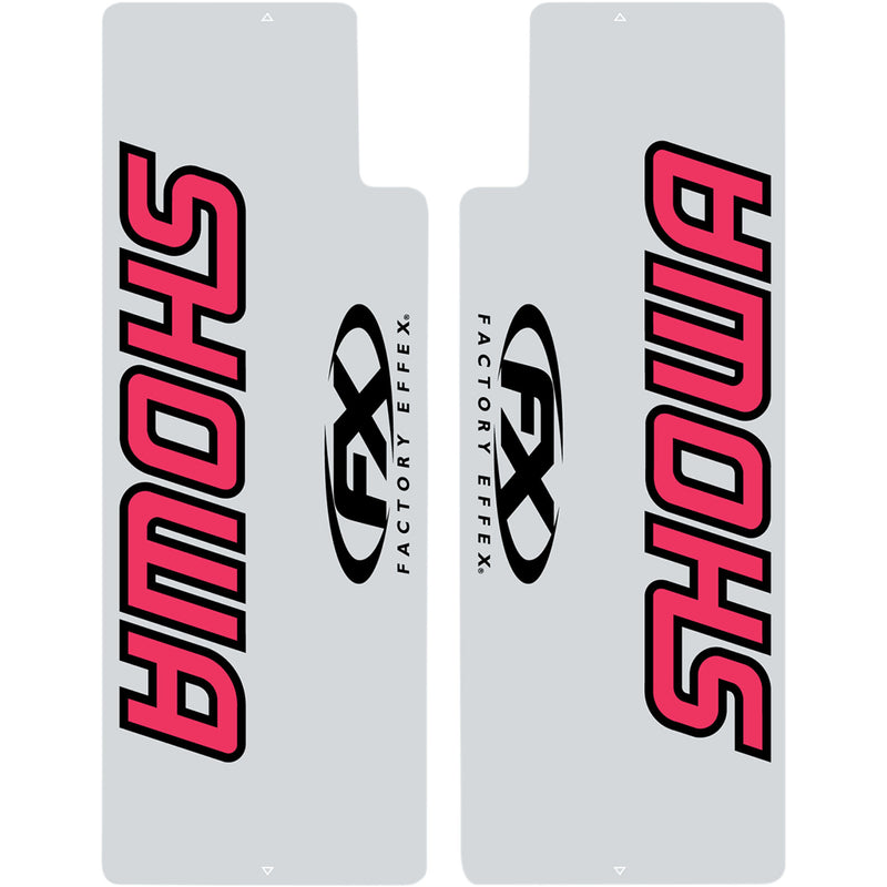 FACTORY EFFEX FX02-8515 02-8515 Fork Shields — Showa Logo Fork Shield Decal - Upper - Showa - Red