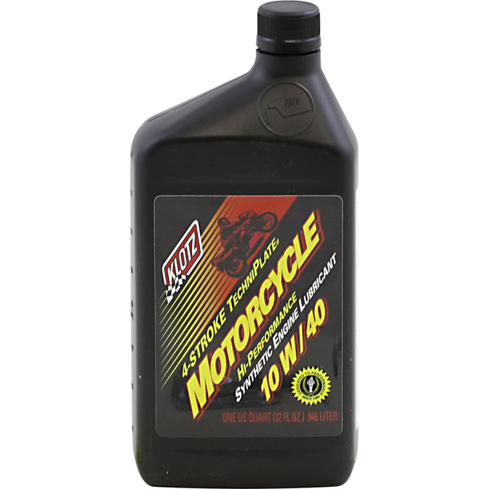 KLOTZ OIL KL-840 KL-840 TechniPlate® Synthetic 4-Stroke Engine Oil Synthetic Engine Oil 10W-40 - 1 U.S. quart