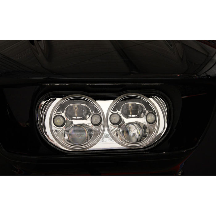 CUSTOM DYNAMICS 2001-1545 CDTB-RG-15-C TruBEAM® LED Headlamp Headlight 15-21 FLTR - Chrome