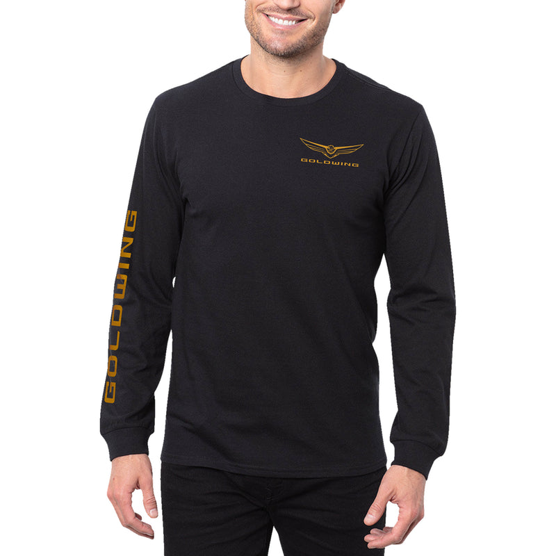 HONDA APPAREL Goldwing Long-Sleeve T-Shirt Black/Gold