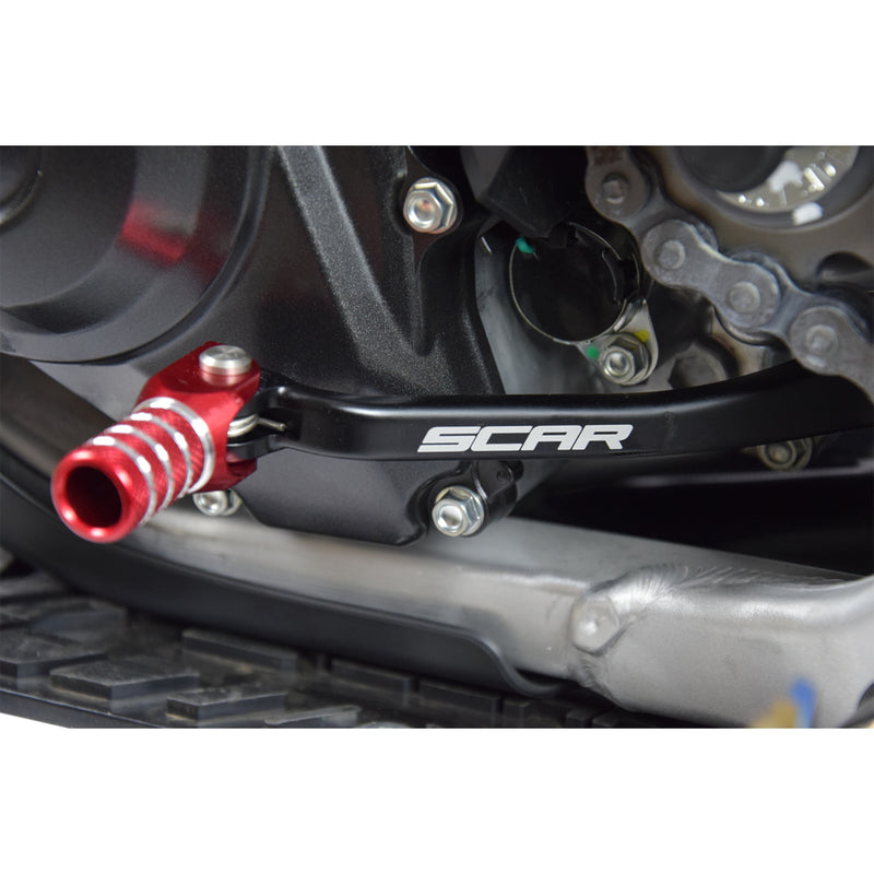 SCAR 1602-1115 GSL121 Gear Pedals Shift Lever - Red - Honda CRF 250/450