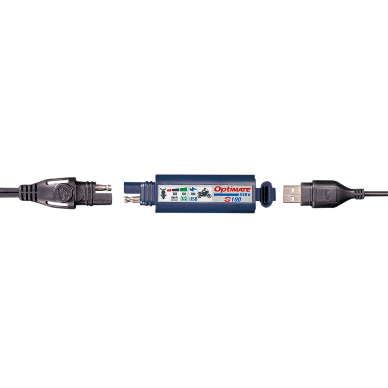 TECMATE 3807-0539 O-100V3 OptiMate™ Single USB Charger SAE to USB Charger - 2 Pin Connector - LED