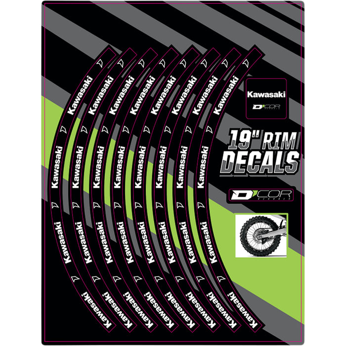 D'COR VISUALS 4320-2357 40-80-201 Rim Decal kawasaki logo - 19" rear
