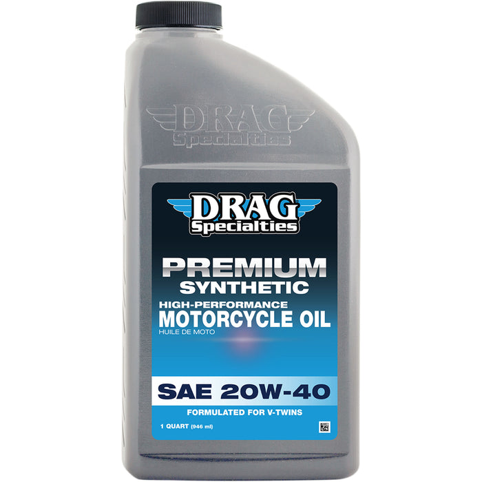 DRAG SPECIALTIES OIL 3601-0781 V-Twin Fully Synthetic Engine Oil Synthetic Engine Oil - 20W-40 - 1 U.S. quart