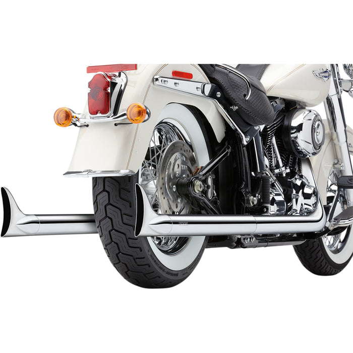 COBRA 1800-1752 6989 Bad Hombre Dual Exhaust System - True Dual Exhaust - Fishtail - '12-'17 Softail
