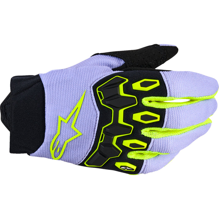 ALPINESTARS Youth Full Bore V2 Gloves Purple/Fluo - Yellow