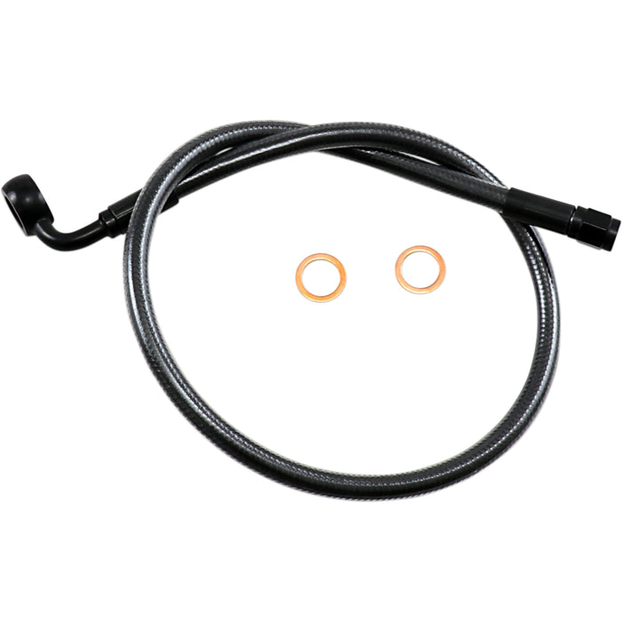 MAGNUM SHIELDING 1741-5510 AS478024 Designer Series ABS-Specific Upper Brake Line Kit - 12mm-90° - 24" - Black Pearl