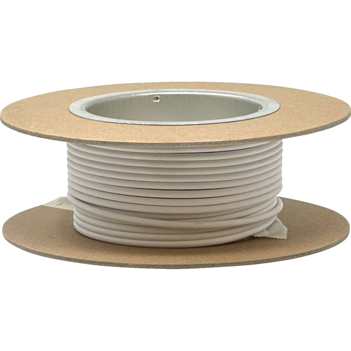 NAMZ 2120-1300 NGWR-914 Bare-Copper GXL Hook-Up Wire 25' GXL Wire Spool - 14 Gauge - White