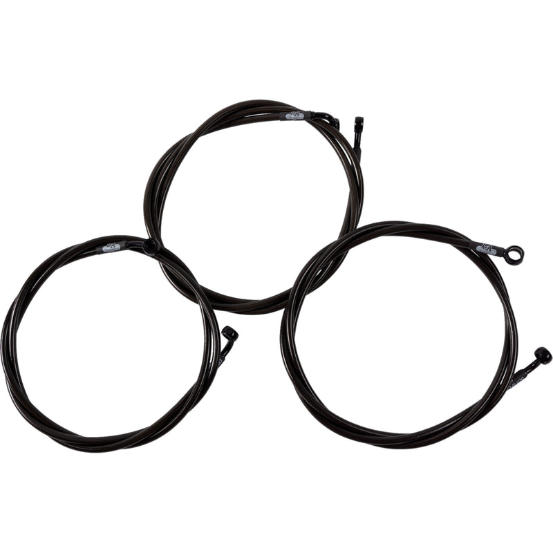 LA Choppers Brake Line Kit Midnight - LA-8059B19M For Harley Touring 2023-2026