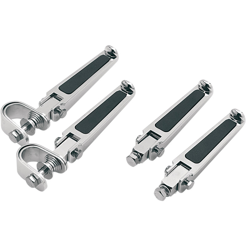 DRAG SPECIALTIES 1904-1764 Footpegs with Rubber Inlay U-Clamp Footpegs - Rubber Inlay