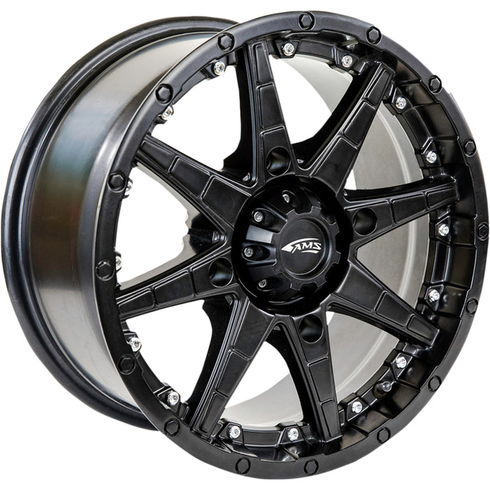 AMS 0230-0941 4751-046AS Roll'n 105 Wheel Wheel - Roll'n 105 - Front/Rear - Black - 14x7 - 4/156 - 5+2
