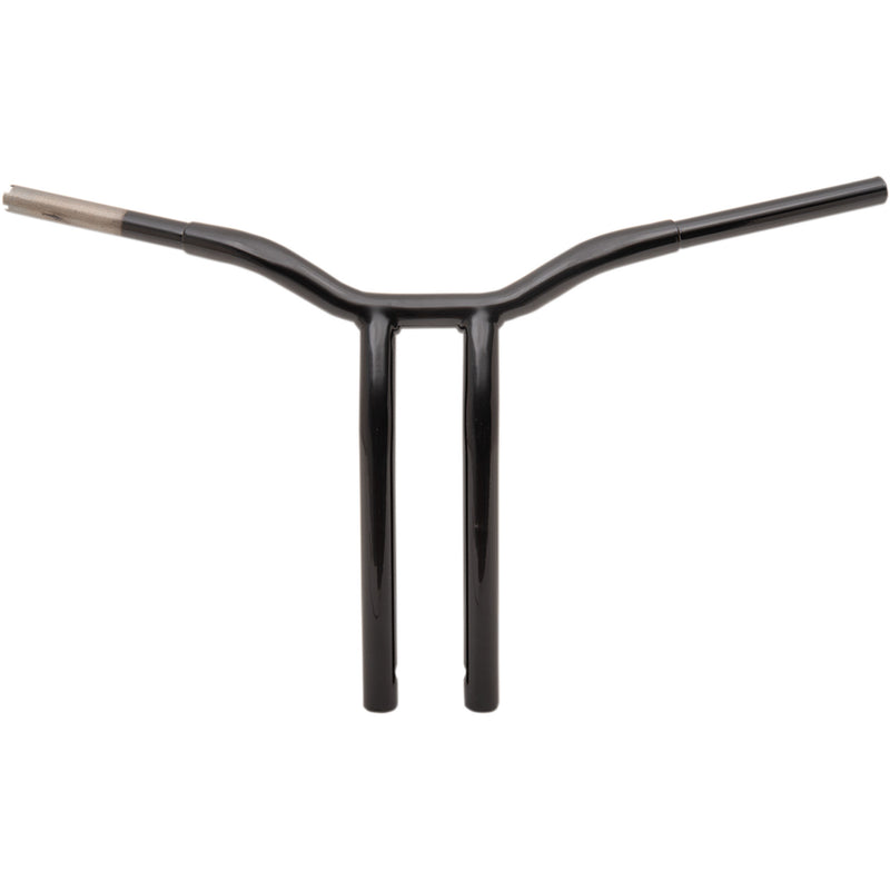 LA CHOPPERS 0601-4945 LA-7338-16B Kage Fighter Welded Bent-Riser Handlebar - One Piece - Bent - 16" - Black