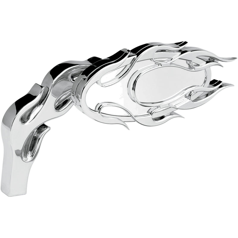 ARLEN NESS 0640-0591 13-070 Micro-Mirror - Flamed - Side View - Oval - Chrome - Left