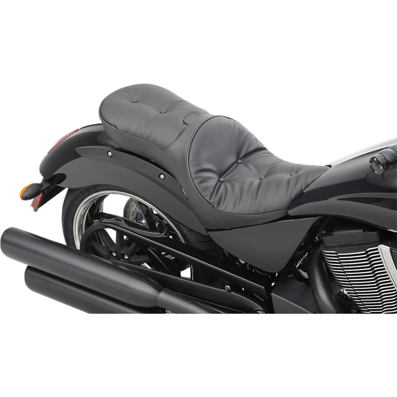 DRAG SPECIALTIES Ez Glide II™ Backrest Compatible Low-Profile Leather Touring Seat Driver's - Vegas