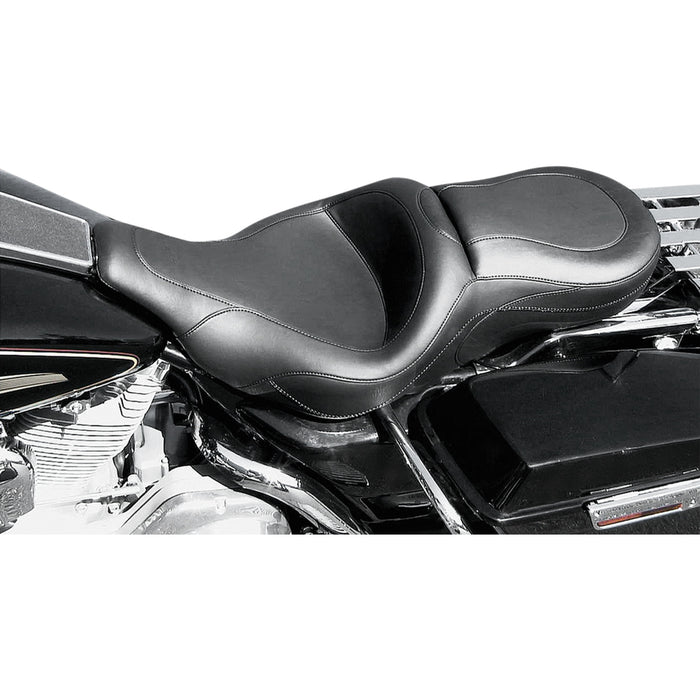 MUSTANG 0801-0293 75454 One-Piece Sport 2-Up Touring Seat - Plain - '97-'07 FLT