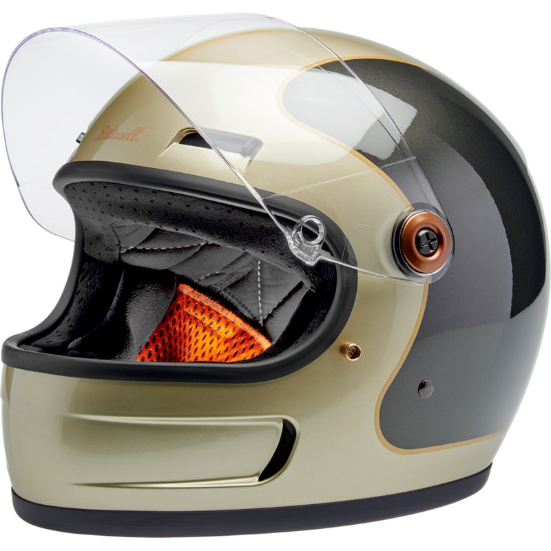 BILTWELL Gringo SV Helmet Tracker - Gloss Metallic Champagne/Charcoal