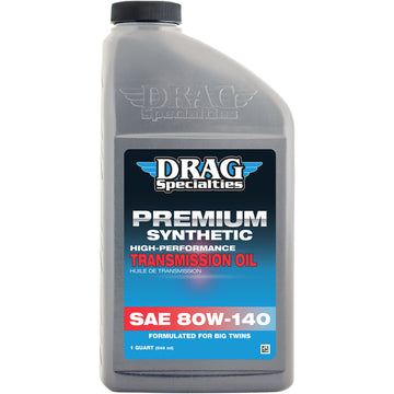 DRAG SPECIALTIES OIL 3603-0071 Premium Full Synthetic 80W-140 Transmission Oil Transmission Oil - 80W-140 - 1 U.S. quart