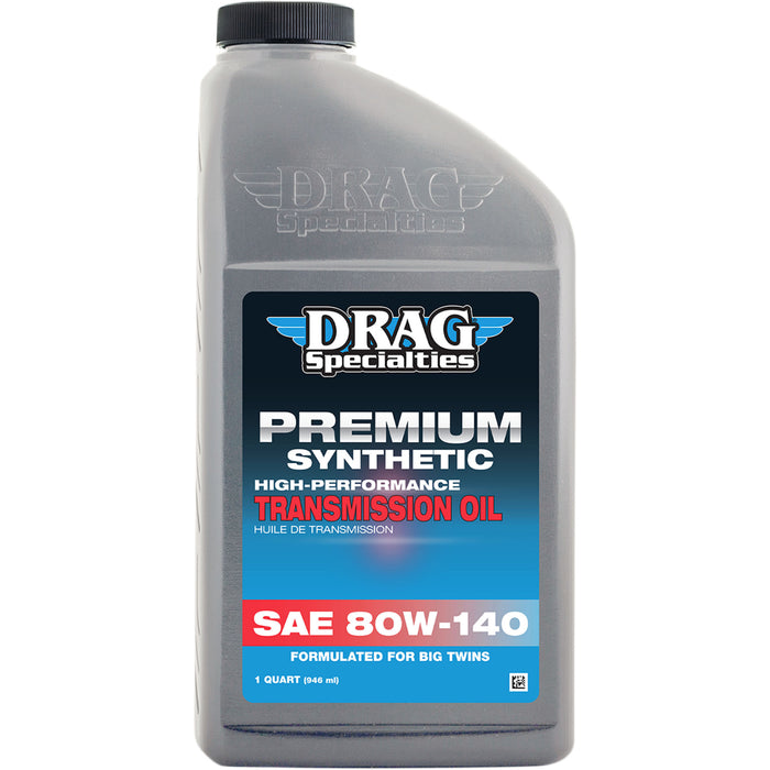 DRAG SPECIALTIES OIL 3603-0071 Premium Full Synthetic 80W-140 Transmission Oil Transmission Oil - 80W-140 - 1 U.S. quart