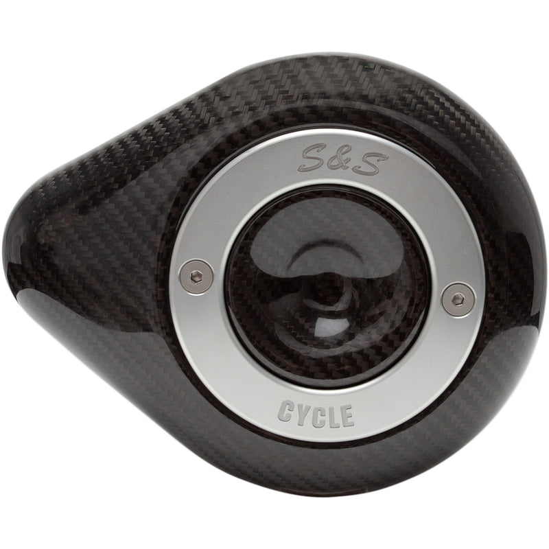 S&S CYCLE 1014-0289 170-0501 Stealth Air Cleaner Cover - Mini Teardrop - Carbon Fiber