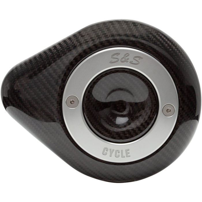 S&S CYCLE 1014-0289 170-0501 Stealth Air Cleaner Cover - Mini Teardrop - Carbon Fiber
