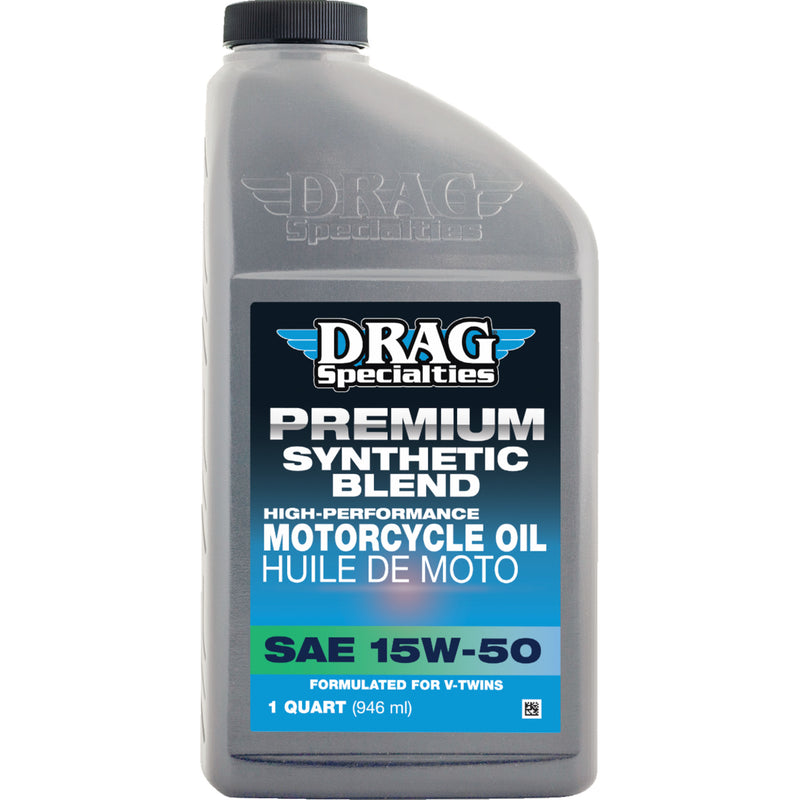 DRAG SPECIALTIES OIL 3601-0871 Synthetic Blend 15W-50 Motorcycle Oil Motorcycle Oil - 15W-50 - 1 U.S. quart