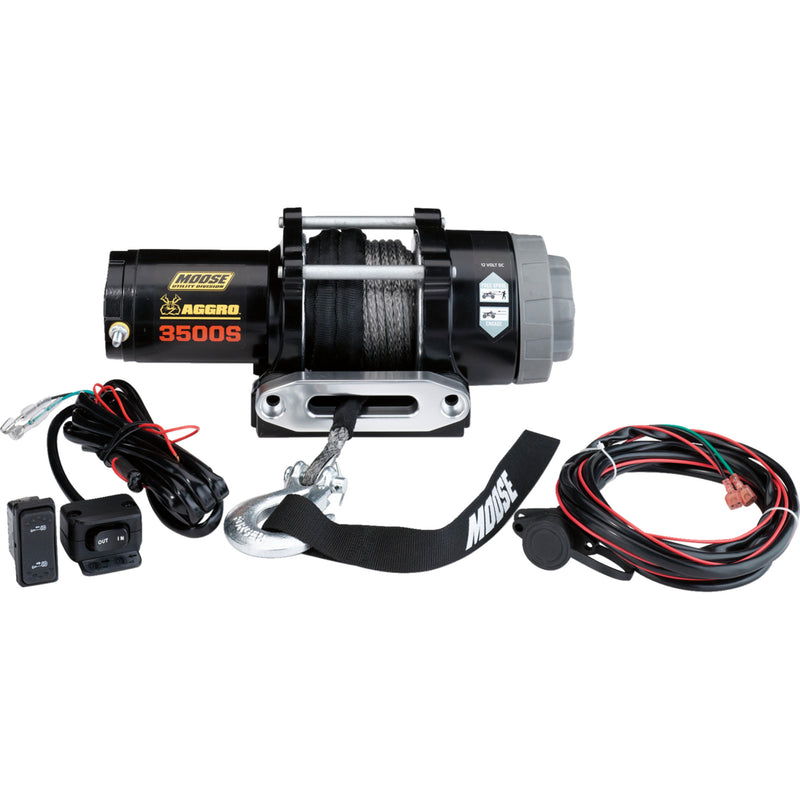 MOOSE OFFROAD 4505-0762 104309 Aggro Winch 3500 LB Winch - Synthetic Rope