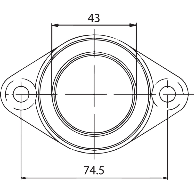 Kimpex Mounting Flange - 301714 For John Deere Snowmobiles 1974-1975 | Kawasaki 440 / Invader 440 1977-1981 | Ski-Doo 440 / Blizzard 250 1979-1982