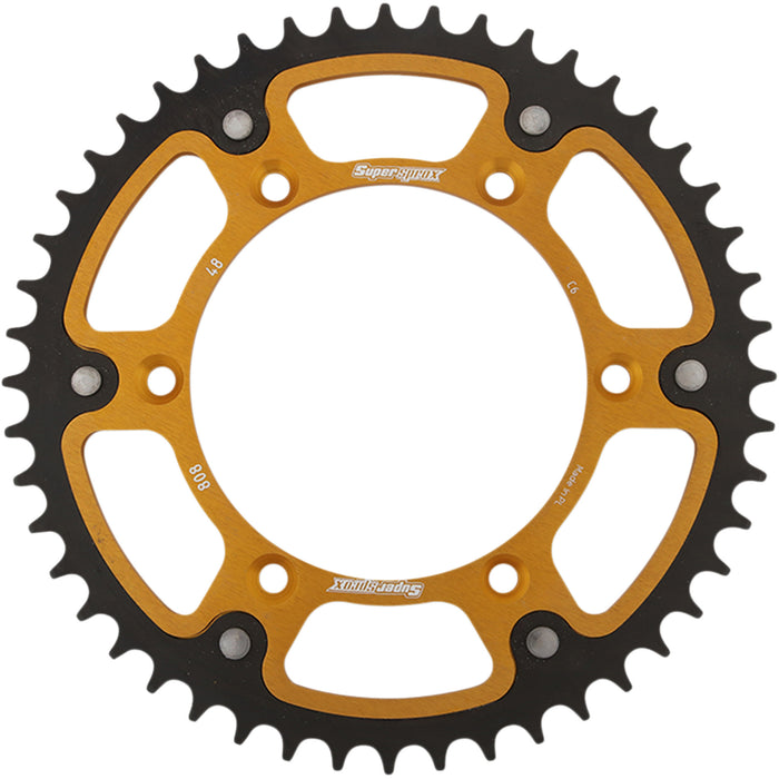 SUPERSPROX 1210-2043 RST-808-48-GLD Stealth Rear Sprocket 48 tooth - gold - kawasaki/suzuki