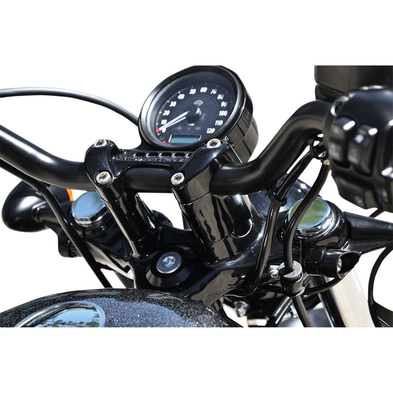 LA Choppers Handlebar Riser Extensions 2" Forty-Eight Black - LA-7433-02B For Harley Sportster 2010-2022