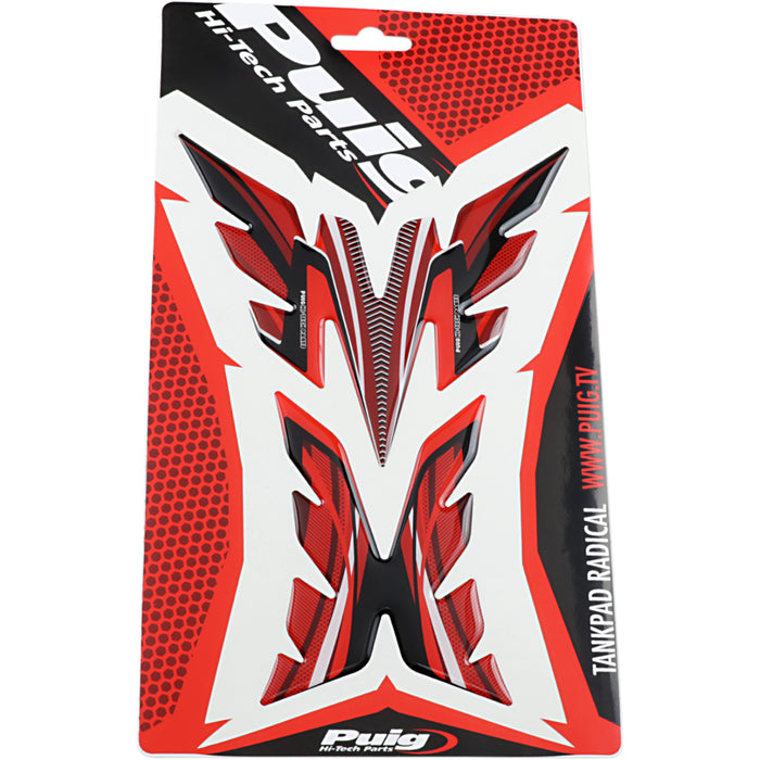 PUIG HI-TECH PARTS 0701-0875 6292R Radikal Tank Pad Tank Pad - Radikal - Red