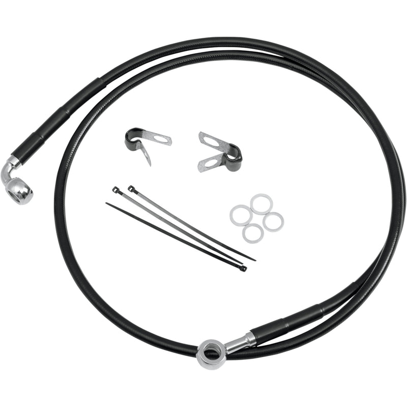Drag Specialties Brake Line - 1741-2580 For Harley Softail Standard / Softail Custom / Dyna Wide Glide 1984-2005