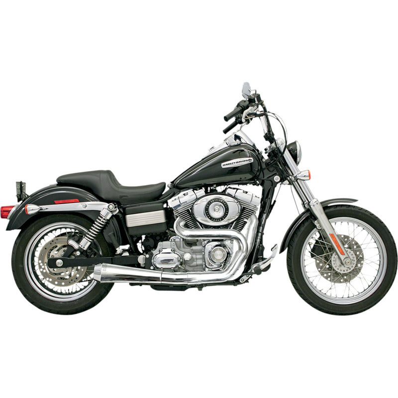 Bassani Xhaust Road Rage 2-Into-1 Exhaust System - 1D5250 For Harley Dyna 1991-2017