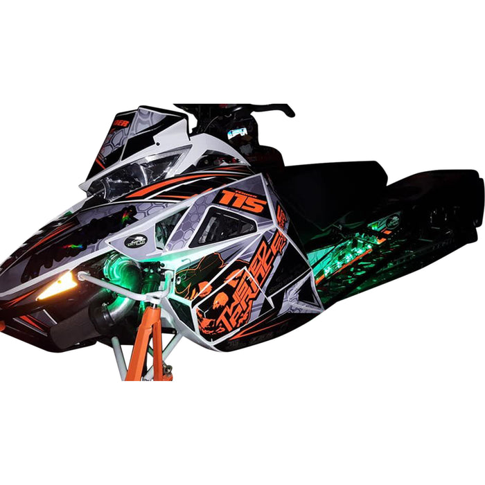 CUSTOM DYNAMICS 2040-2330 MWZ-OR-SNOW-01 Magical Wizards™ Snowmobile Running Board LED Accent Light Kit Snowmobile LED Running Board Kit