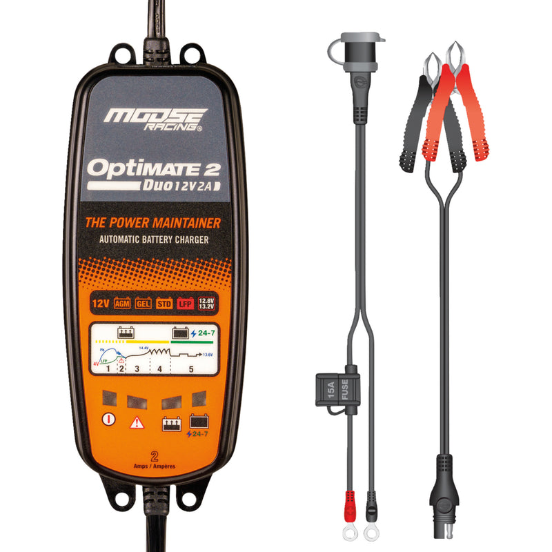 MOOSE OFFROAD 3807-0707 TM-555 Optimate 2 Duo Charger/Maintainer Battery Charger/Maintainer - Optimate 2 Duo