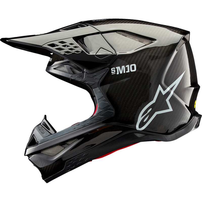 ALPINESTARS Supertech M10 Solid MIPS® Helmet - Gloss Black Carbon