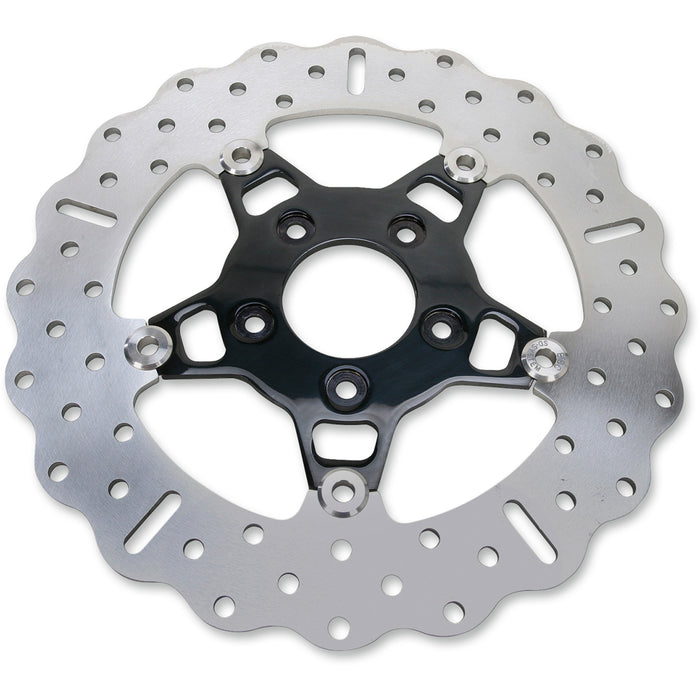 EBC 1710-2245 FSD012CBLK FSD Series Stainless Steel Front Brake Rotor for Big Twins Brake Rotor - Black Carrier