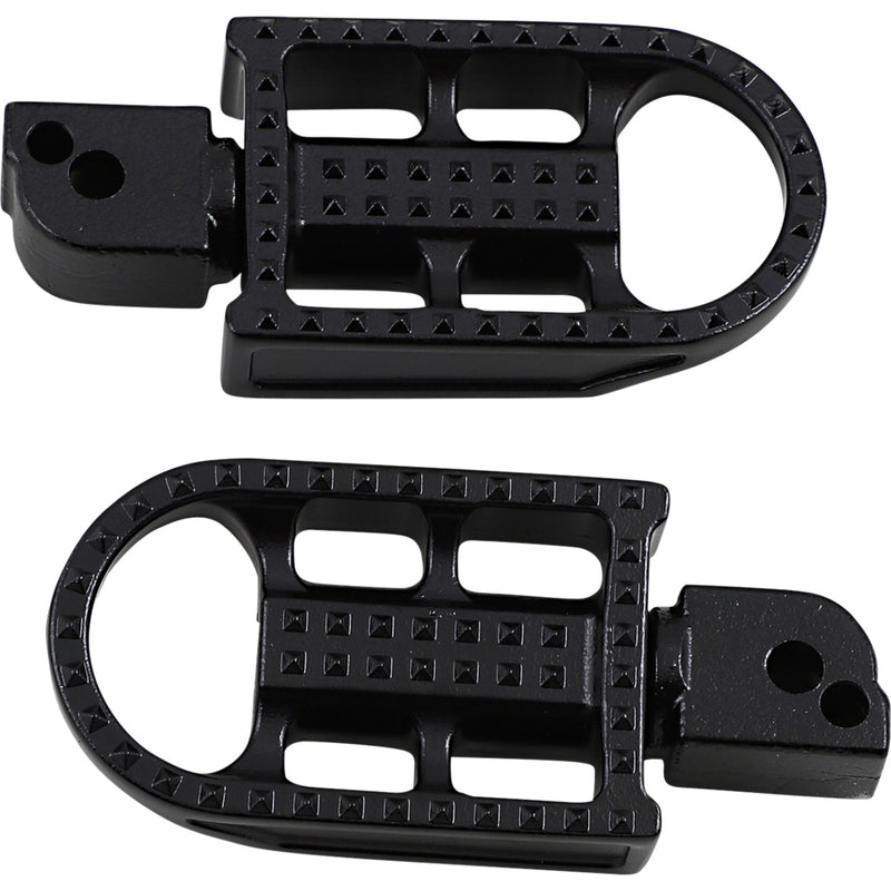 BILTWELL Mushman Footpegs Standard - Black Electroplated