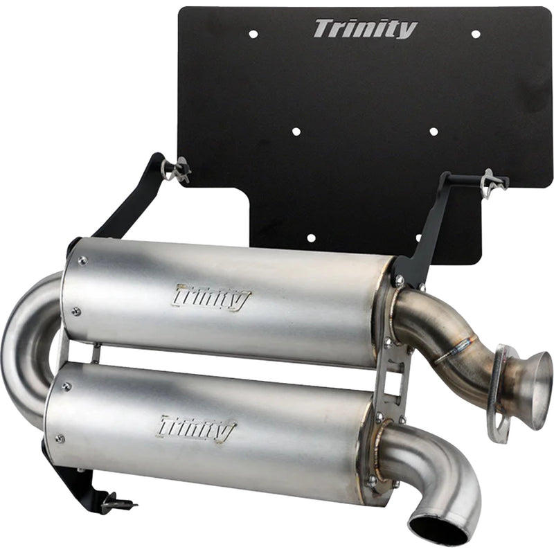 TRINITY RACING 1831-1095 TR-4191S Quiet Slip-On Muffler stainless steel - dual - xpedition