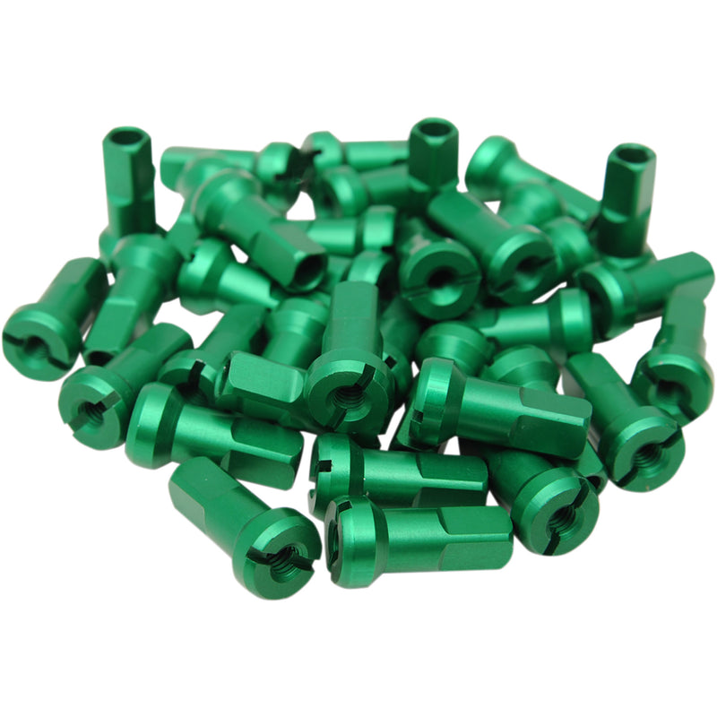 MOOSE OFFROAD 0211-0202 24-960 MX1 Billet Spoke Nipples Spoke Nipples - MX1 - Green - 9 Gauge - Set