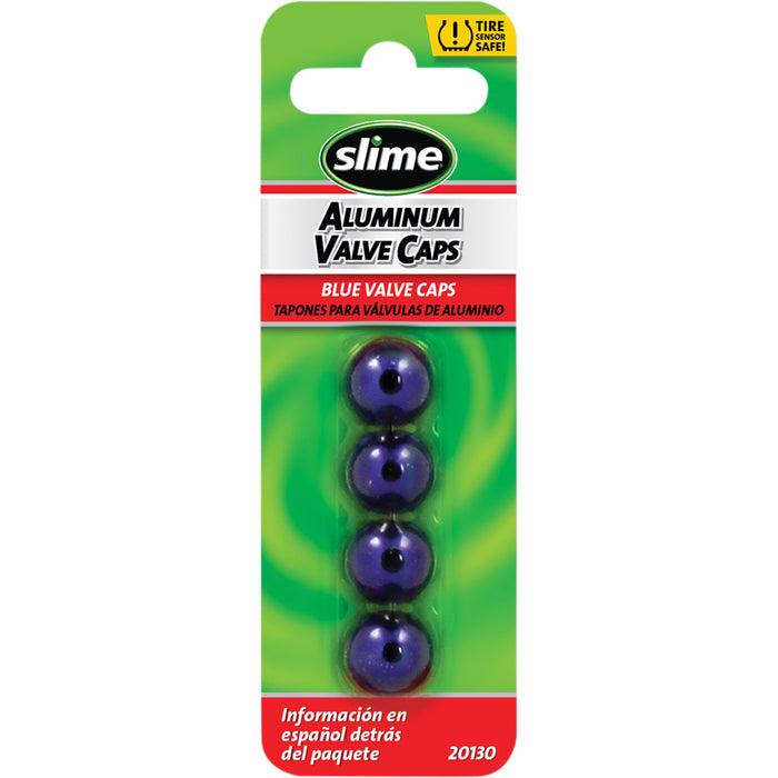 SLIME 0361-0073 20130 Valve Stem Cap s - blue - 4 pack