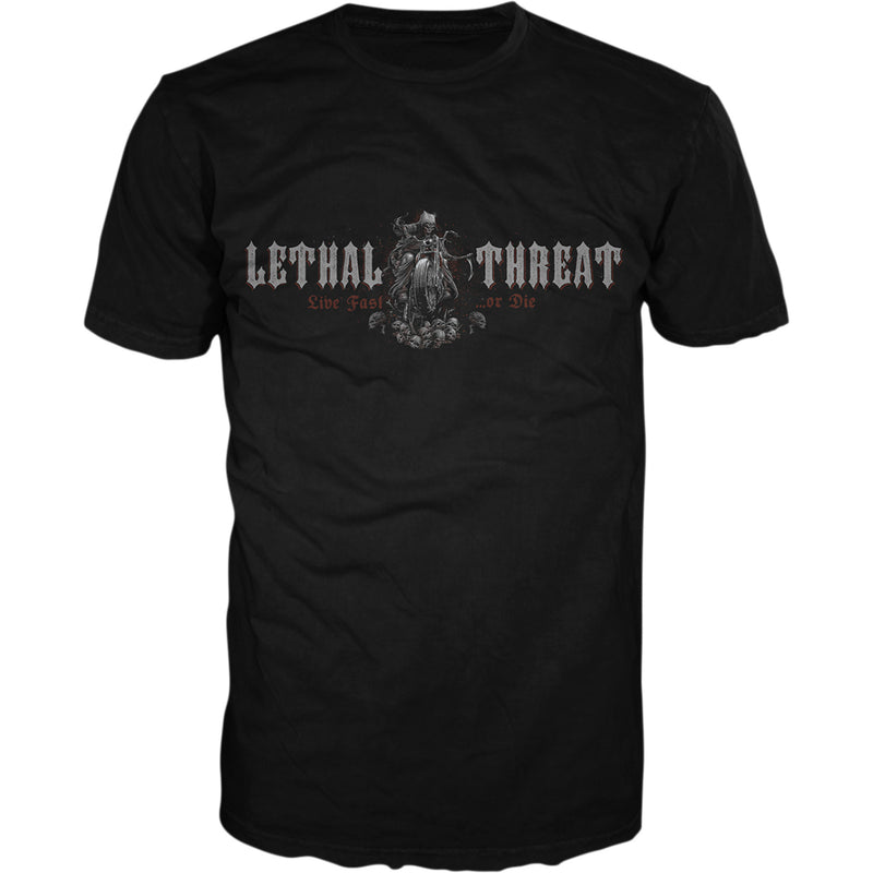 LETHAL THREAT 3030-20243 LT20855-4XL Live Fast or Die Reaper T-Shirt Live Fast Reaper T-Shirt - Black - 4XL