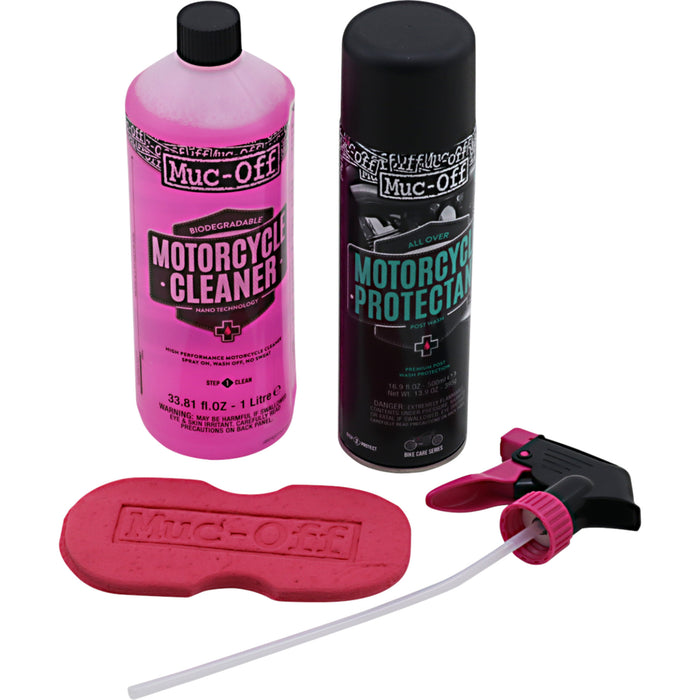 MUC-OFF USA 3704-0334 20020US Motorcycle Care Kit - Cleaner/Spray Duo with Sponge Cleaner/Spray Duo with Sponge