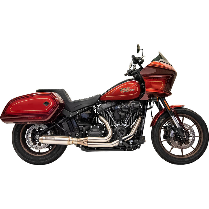 BASSANI XHAUST 1800-2556 1S78SS 2-into-1 Stainless Exhaust System with 4" Super Bike Muffler