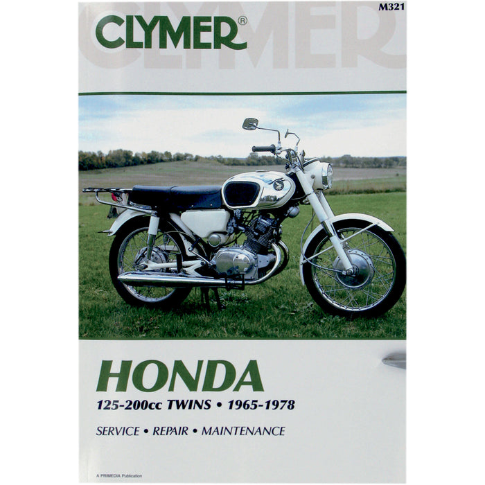 CLYMER M321 CM321 Motorcycle Repair Manual — Honda Manual - Honda 125/200 Twins