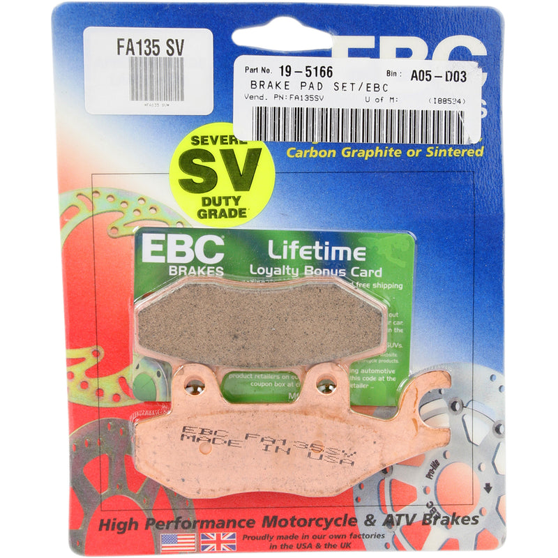 EBC Brake Pad - FA135SV For Hisun ATV/UTV Models 2015-2016 | Can-Am Commander / Maverick 2011-2016 | Massimo ATV/UTV Models 2013-2016