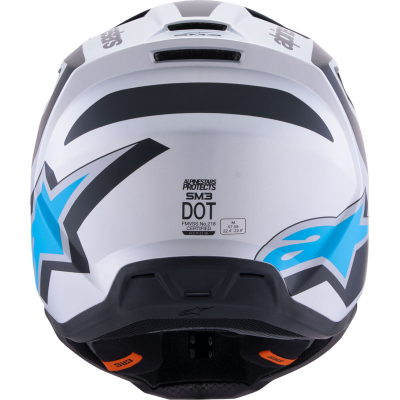 ALPINESTARS SM3 Heat Helmet - Matte Silver/Blue/Black