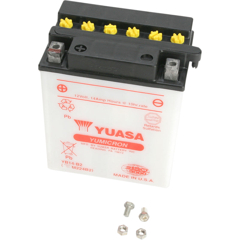 Yuasa Yumicron Battery - YUAM224B2IND Honda VT700C Shadow / CB450S / VT800C Shadow 1986-1989