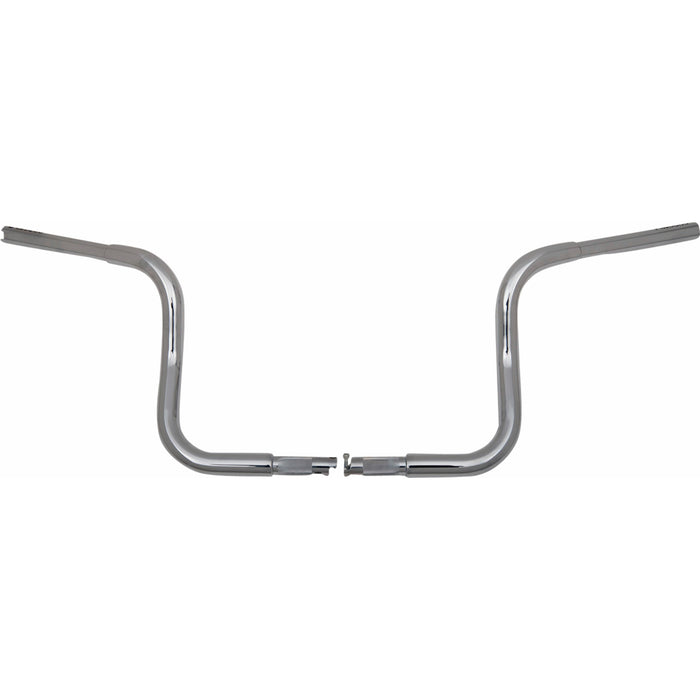 FAT BAGGERS INC. 0601-6364 943010 1-1/4" EZ Install Round Top Handlebar - Rounded Top - 10" - Chrome