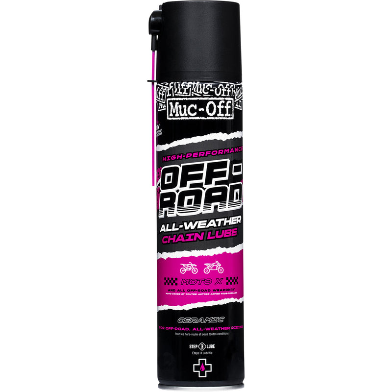 MUC-OFF USA 3605-0113 20452US Offroad All-Weather Chain Lube Offroad Chain Lube - 400ml - Aerosol
